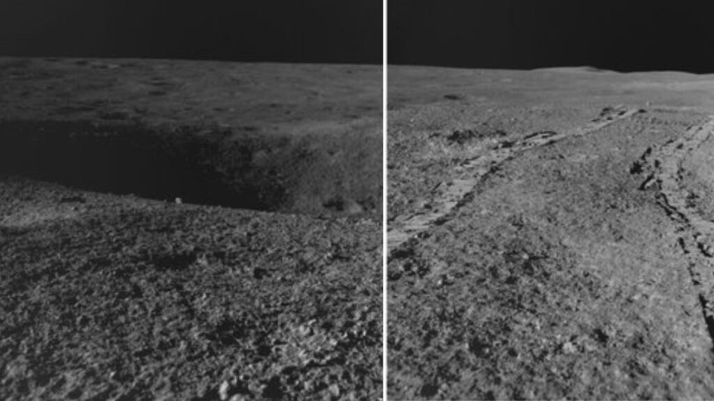 Pragyan Rover Moon Crater